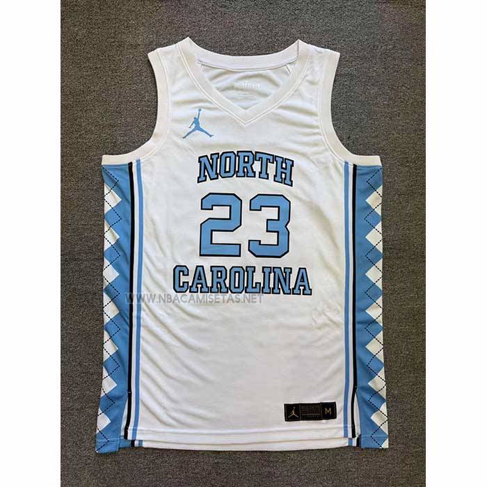 Camiseta NCAA North Carolina Tar Heels Michael Jordan NO 23 Blanco